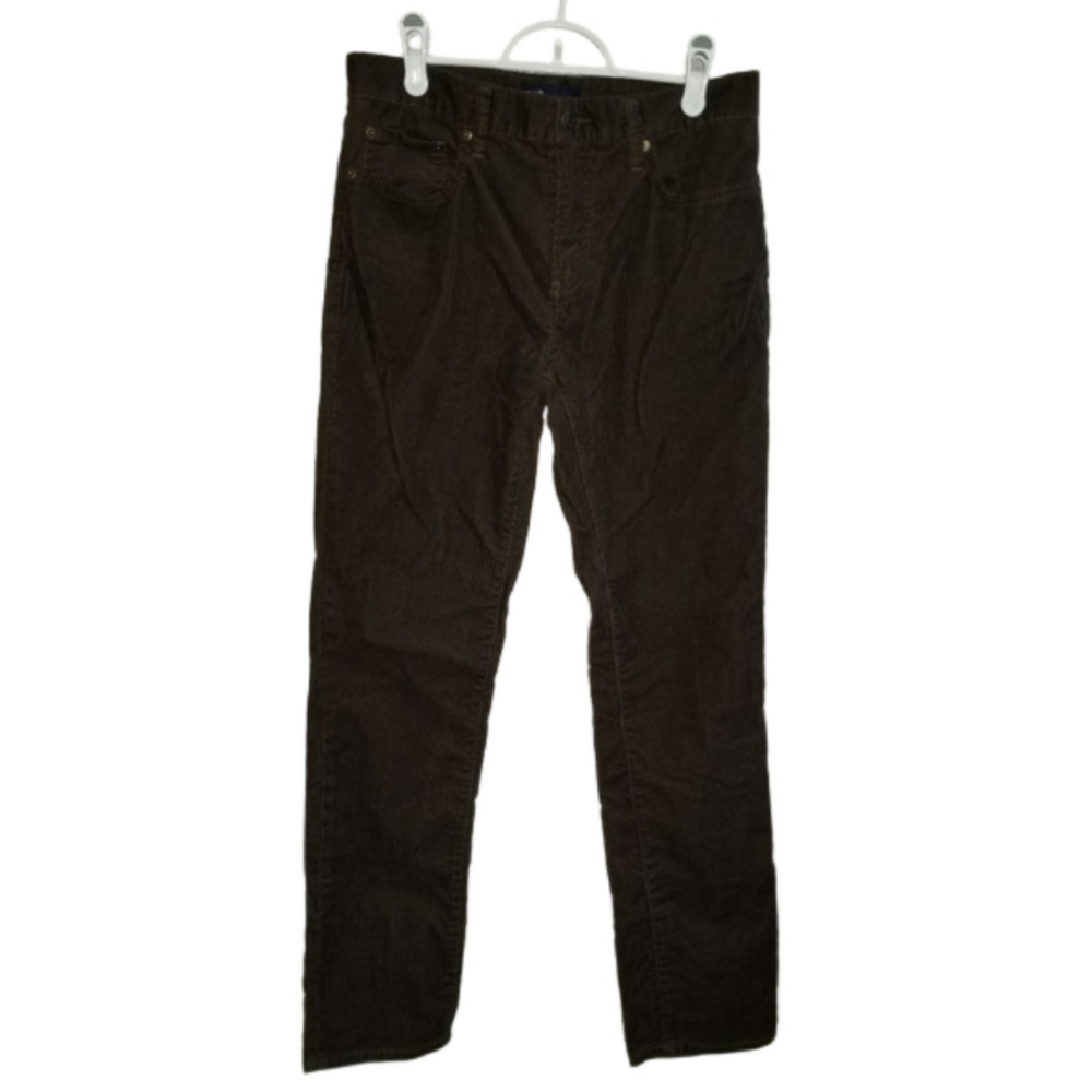Gap Denim Brown Mens Slim Straight Corduroy Chino Pants Label Reads Size 29x30